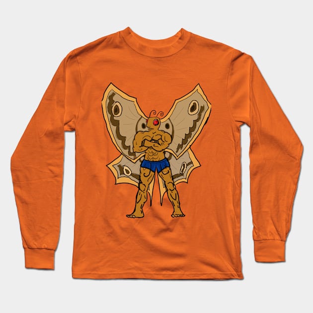 Buff Mothman - No Background Long Sleeve T-Shirt by KatsMind